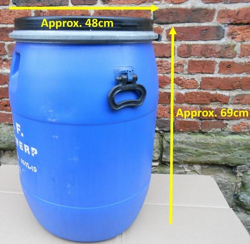 100l plastic barrel blue clip - 100l,
