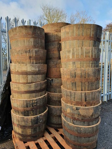 Whisky barrel garden planter - whisky,